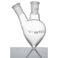 Pear Shaped Flask with Two Neck DIN 12383, 100ml